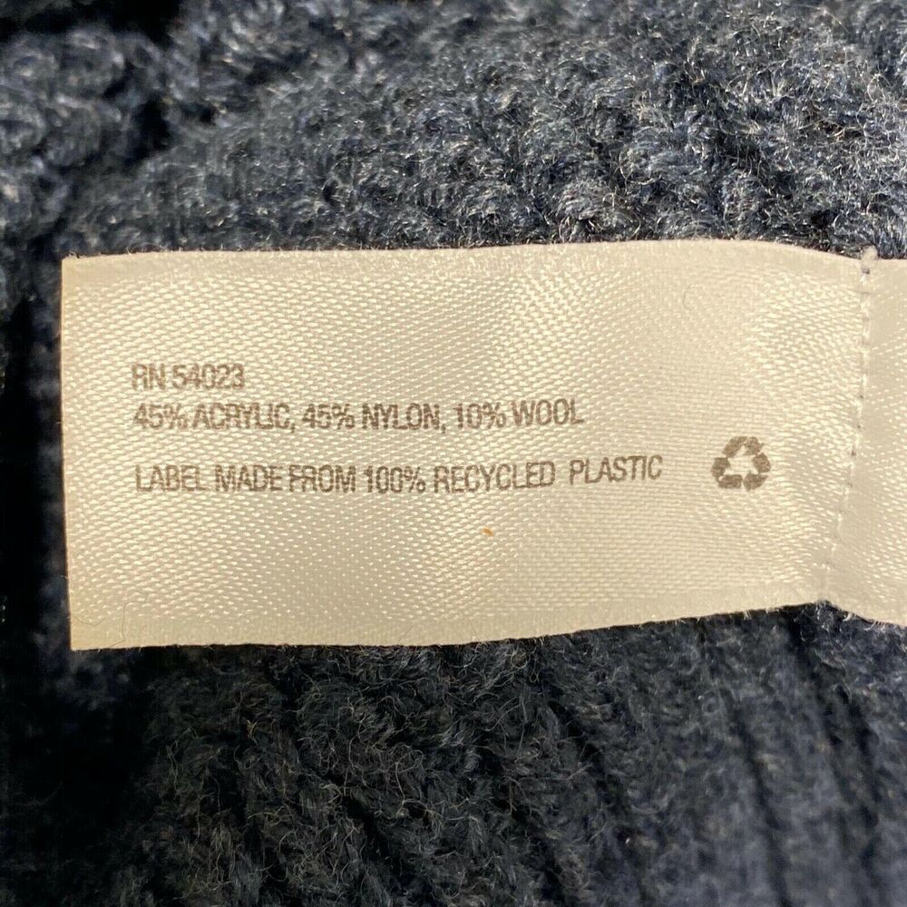 Gap Cable Knit Solid Blue Oversized Sweater Shirt Top Size Medium M Womens - Picture 4 of 5